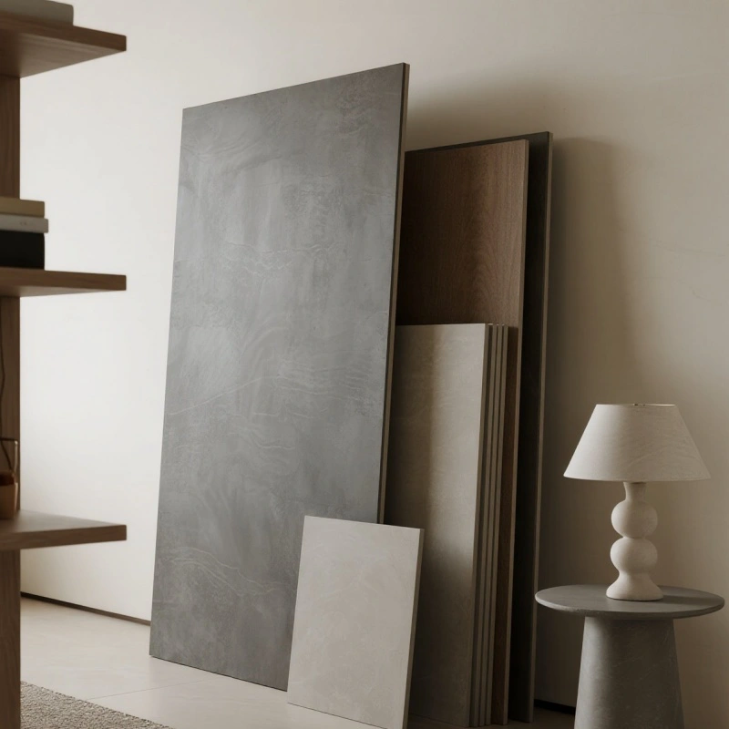 Fiber cement boards as core materials for high-performance decorative or insulated composite panels.