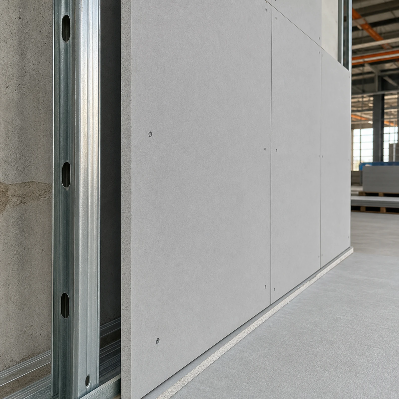 Compressed fiber cement board installed as a durable wall or floor substrate