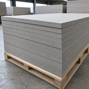 Compressed fiber cement board stack for heavy duty building use