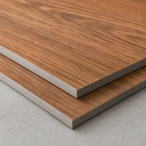 Wood grain fiber cement board surface texture close up