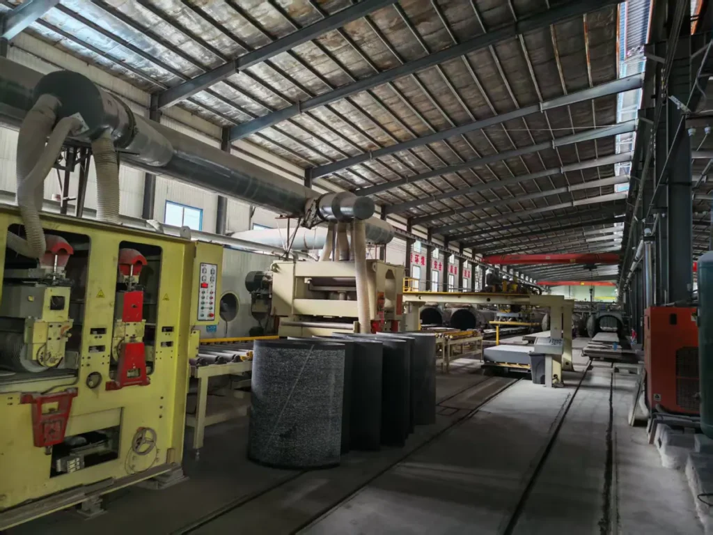 Fiber cement board surface processing equipment in the factory